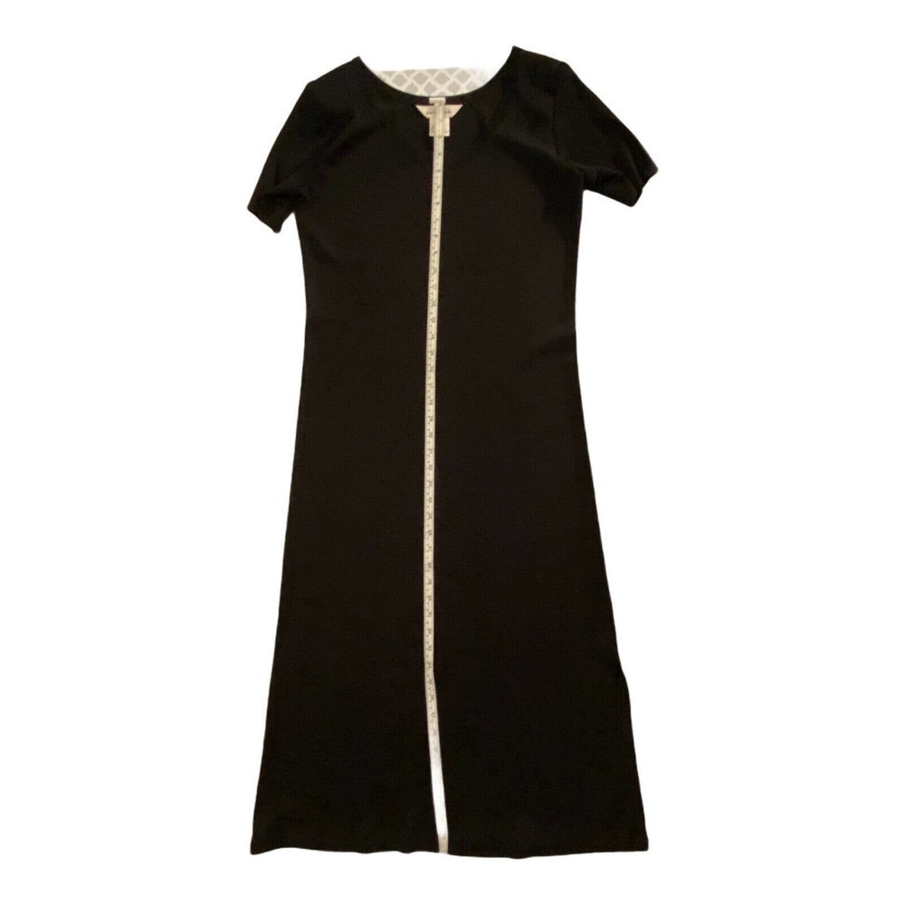 Exclusively Misook Short Sleeve Dress Midi Length Pullover Black Size Small - Picture 9 of 12